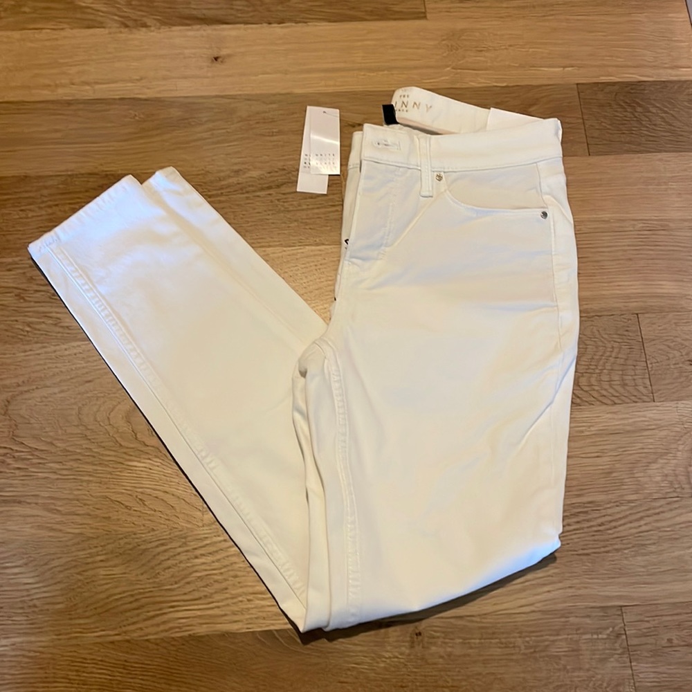NWT WHBM skinny white jeans